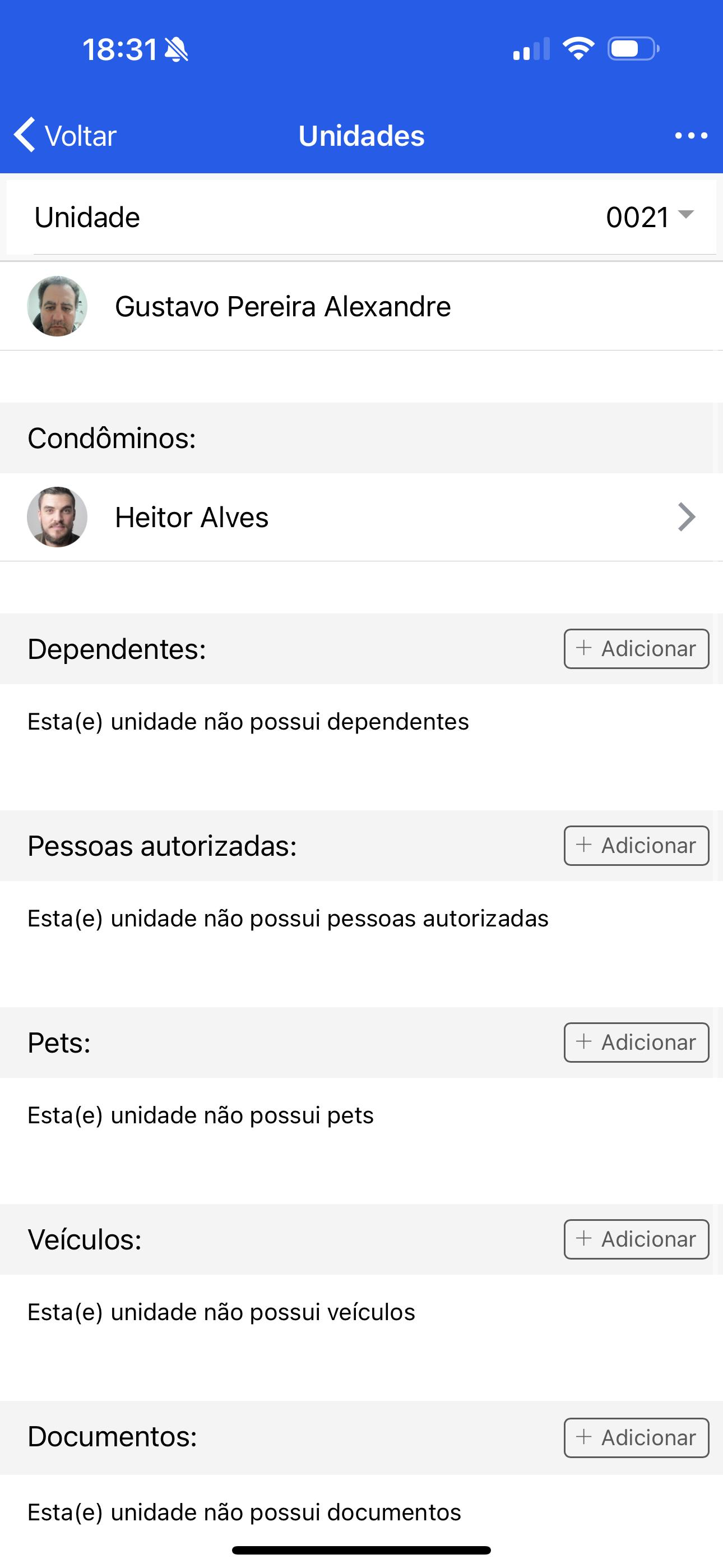 Tela do aplicativo Condomínio.AI